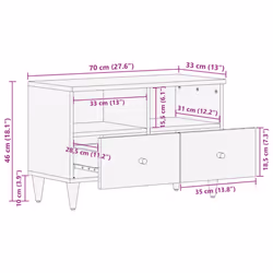 vidaXL TV Cabinet TV Stand Media TV Unit Entertainment Centre Solid Wood Mango