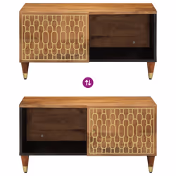 vidaXL Coffee Table Hallway Centre Tea End Table Side Table Solid Wood Mango - honey brown - Additional view 5