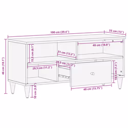 vidaXL TV Cabinet TV Stand Media TV Unit Entertainment Centre Solid Wood Mango - Additional view 10