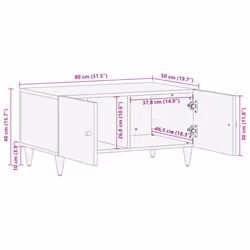 vidaXL Coffee Table Hallway Centre End Table Tea Side Table Solid Wood Mango - Additional view 10