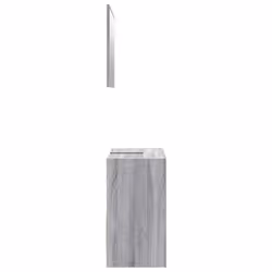 vidaXL Bathroom Furniture Set Vanity Unit Organiser Cabinet Engineered Wood - grey sonoma - Additional view 4