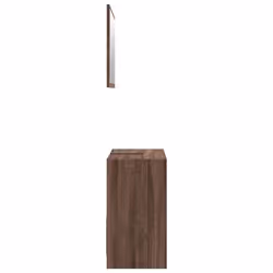 vidaXL Bathroom Furniture Set Vanity Unit Organiser Cabinet Engineered Wood - brown oak - Additional view 5