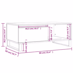 vidaXL Coffee Table Side Table End Accent Telephone Sofa Table Engineered Wood - concrete grey