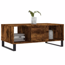 vidaXL Coffee Table Side Table End Accent Telephone Sofa Table Engineered Wood - smoked oak