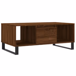 vidaXL Coffee Table Side Table End Accent Telephone Sofa Table Engineered Wood - brown oak