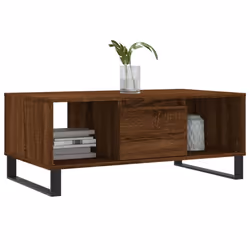 vidaXL Coffee Table Side Table End Accent Telephone Sofa Table Engineered Wood - brown oak