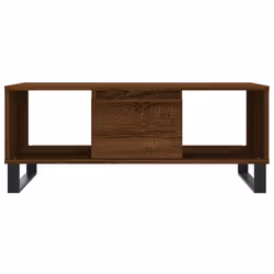 vidaXL Coffee Table Side Table End Accent Telephone Sofa Table Engineered Wood - brown oak - Additional view 4