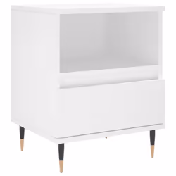 vidaXL Bedside Cabinets Nightstand Side Table Bed Cabinet Engineered Wood - white, 2 pcs - Additional view 4