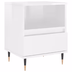 VidaXL 830609, White, Metal, Wood, 400 mm, 350 mm, 500 mm, 2 pc(s)