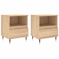 VidaXL 830611, Oak, Metal, Wood, 400 mm, 350 mm, 500 mm, 2 pc(s)