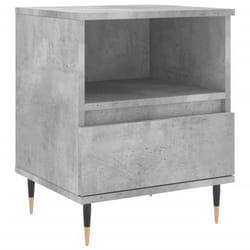 vidaXL Bedside Cabinets Nightstand Side Table Bed Cabinet Engineered Wood - concrete grey, 1 pcs