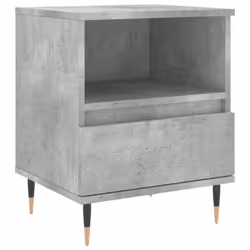 vidaXL Bedside Cabinets Nightstand Side Table Bed Cabinet Engineered Wood - concrete grey, 2 pcs - Additional view 4