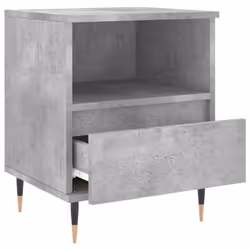 vidaXL Bedside Cabinets Nightstand Side Table Bed Cabinet Engineered Wood - concrete grey, 2 pcs - Additional view 5