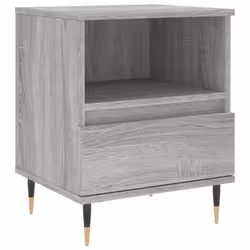vidaXL Bedside Cabinets Nightstand Side Table Bed Cabinet Engineered Wood - grey sonoma, 1 pcs
