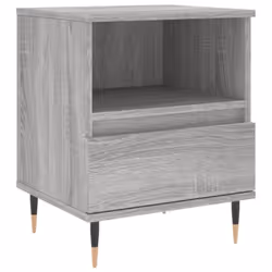vidaXL Bedside Cabinets Nightstand Side Table Bed Cabinet Engineered Wood - grey sonoma, 2 pcs - Additional view 4