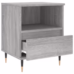 vidaXL Bedside Cabinets Nightstand Side Table Bed Cabinet Engineered Wood - grey sonoma, 2 pcs - Additional view 5