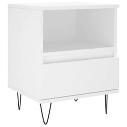vidaXL Bedside Cabinets Nightstand Side Table Bed Cabinet Engineered Wood - white, 1 pcs