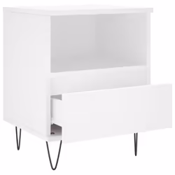 vidaXL Bedside Cabinets Nightstand Side Table Bed Cabinet Engineered Wood - white, 1 pcs - Additional view 4