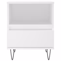 vidaXL Bedside Cabinets Nightstand Side Table Bed Cabinet Engineered Wood - white, 1 pcs - Additional view 5