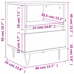 vidaXL Bedside Cabinets Nightstand Side Table Bed Cabinet Engineered Wood - white, 2 pcs