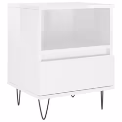 VidaXL 830624, White, Metal, Wood, 400 mm, 350 mm, 500 mm, 1 pc(s)