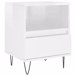 VidaXL 830625, White, Metal, Wood, 400 mm, 350 mm, 500 mm, 2 pc(s)