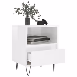 VidaXL 830625 nightstand/bedside table White - Additional view 4