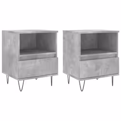 VidaXL 830629, Concrete colour, Metal, Wood, 400 mm, 350 mm, 500 mm, 2 pc(s)
