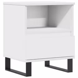 VidaXL 830636, White, Metal, Wood, 400 mm, 350 mm, 500 mm, 1 pc(s)