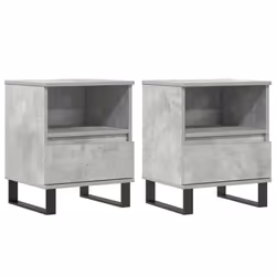 VidaXL 830645, Concrete colour, Metal, Wood, 400 mm, 350 mm, 500 mm, 2 pc(s)