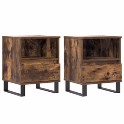 VidaXL 830647, Oak, Metal, Wood, 400 mm, 350 mm, 500 mm, 2 pc(s)