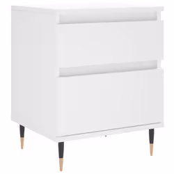 VidaXL 830652, White, Metal, Wood, 400 mm, 350 mm, 500 mm, 1 pc(s)