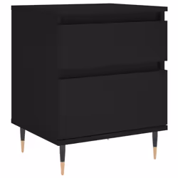 VidaXL 830655, Black, Metal, Wood, 400 mm, 350 mm, 500 mm, 2 pc(s)