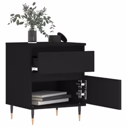 VidaXL 830655 nightstand/bedside table Black