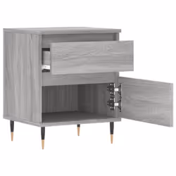 vidaXL Bedside Cabinets Nightstand Side Table Bed Cabinet Engineered Wood - grey sonoma, 2 pcs - Additional view 6