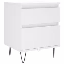 VidaXL 830669, White, Metal, Wood, 400 mm, 350 mm, 500 mm, 2 pc(s)