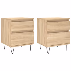 VidaXL 830675, Oak, Metal, Wood, 400 mm, 350 mm, 500 mm, 2 pc(s)