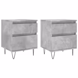 VidaXL 830677, Concrete colour, Metal, Wood, 400 mm, 350 mm, 500 mm, 2 pc(s)