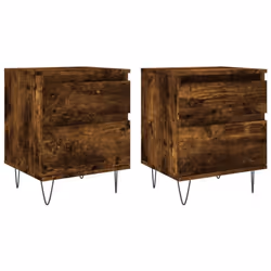 VidaXL 830679, Oak, Metal, Wood, 400 mm, 350 mm, 500 mm, 2 pc(s)