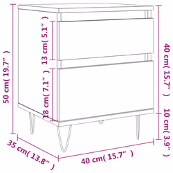 VidaXL 830679 nightstand/bedside table Oak