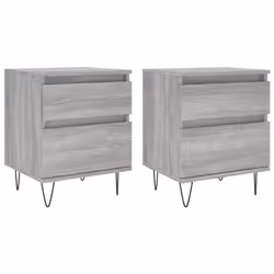 VidaXL 830681, Oak, Metal, Wood, 400 mm, 350 mm, 500 mm, 2 pc(s)
