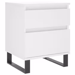 VidaXL 830684, White, Metal, Wood, 400 mm, 350 mm, 500 mm, 1 pc(s)