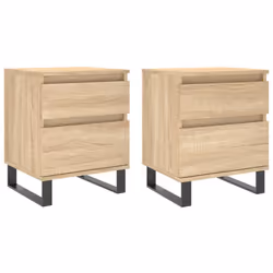 VidaXL 830691, Oak, Metal, Wood, 400 mm, 350 mm, 500 mm, 2 pc(s)