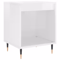 vidaXL Bedside Cabinets Nightstand Side Table Bed Cabinet Engineered Wood - high gloss white, 1 pcs