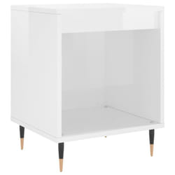 vidaXL Bedside Cabinets Nightstand Side Table Bed Cabinet Engineered Wood - high gloss white, 1 pcs