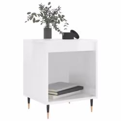 vidaXL Bedside Cabinets Nightstand Side Table Bed Cabinet Engineered Wood - high gloss white, 2 pcs
