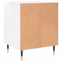 vidaXL Bedside Cabinets Nightstand Side Table Bed Cabinet Engineered Wood - high gloss white, 2 pcs - Additional view 6