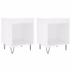 VidaXL 830717, White, Metal, Wood, 400 mm, 350 mm, 500 mm, 2 pc(s)