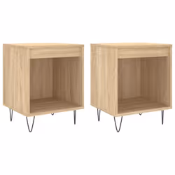 VidaXL 830723, Oak, Metal, Wood, 400 mm, 350 mm, 500 mm, 2 pc(s)