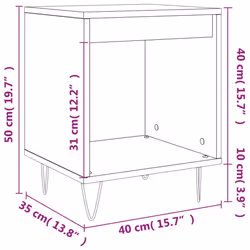 VidaXL 830723 nightstand/bedside table Oak